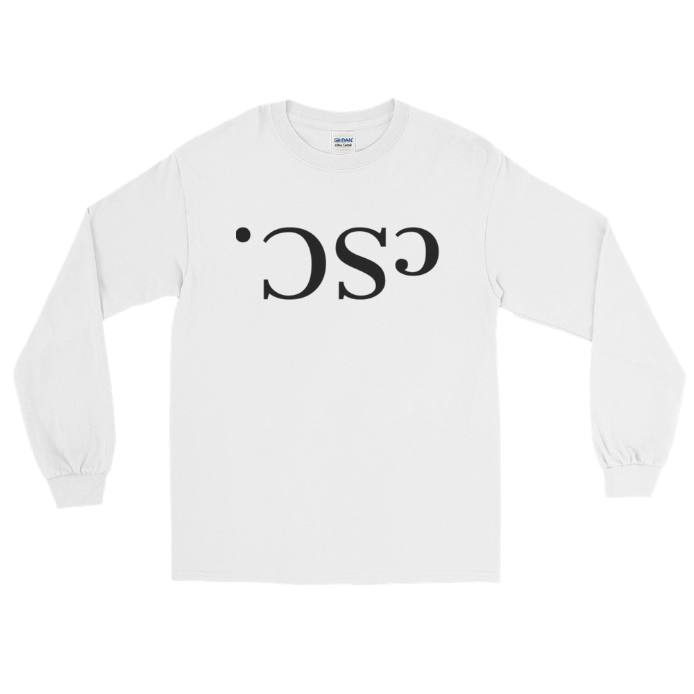 cSC. Inverted Text Logo Long Sleeve Tee White (Limited)