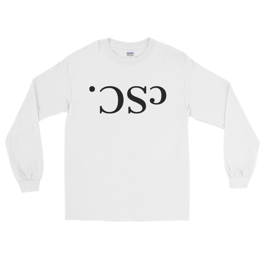 cSC. Inverted Text Logo Long Sleeve Tee White (Limited)